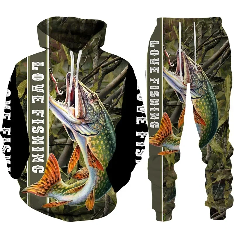 Outdoor Hunting Hoodie - هودي/بدلة مطبوعة ثلاثية الأبعاد بتصميم صيد