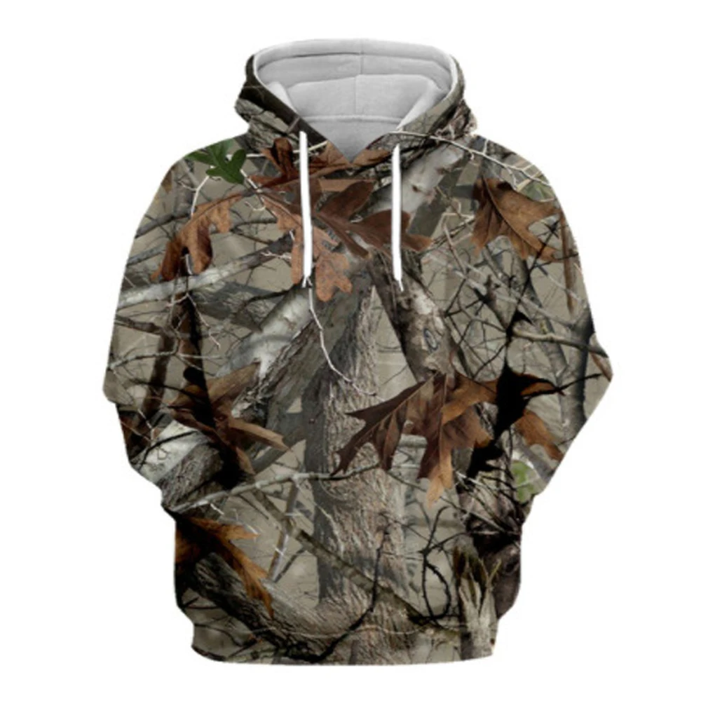 Outdoor Hunting Hoodie - الرجال والنساء ورقة القيقب التمويه 3D