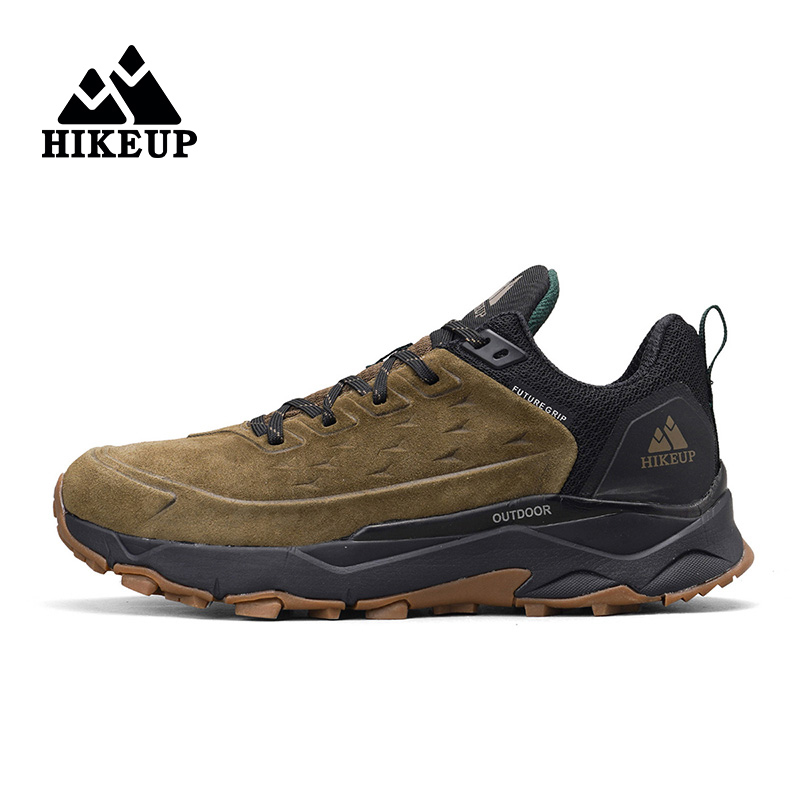 Outdoor Hunting Fabric - HIKEUP المطاط تسولي خففت أحذية للرجال