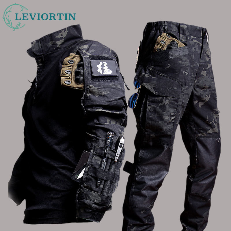 Safari Outdoor Hunting Jackets - بدلة عمل مقاومة للاهتراء للرجال ،