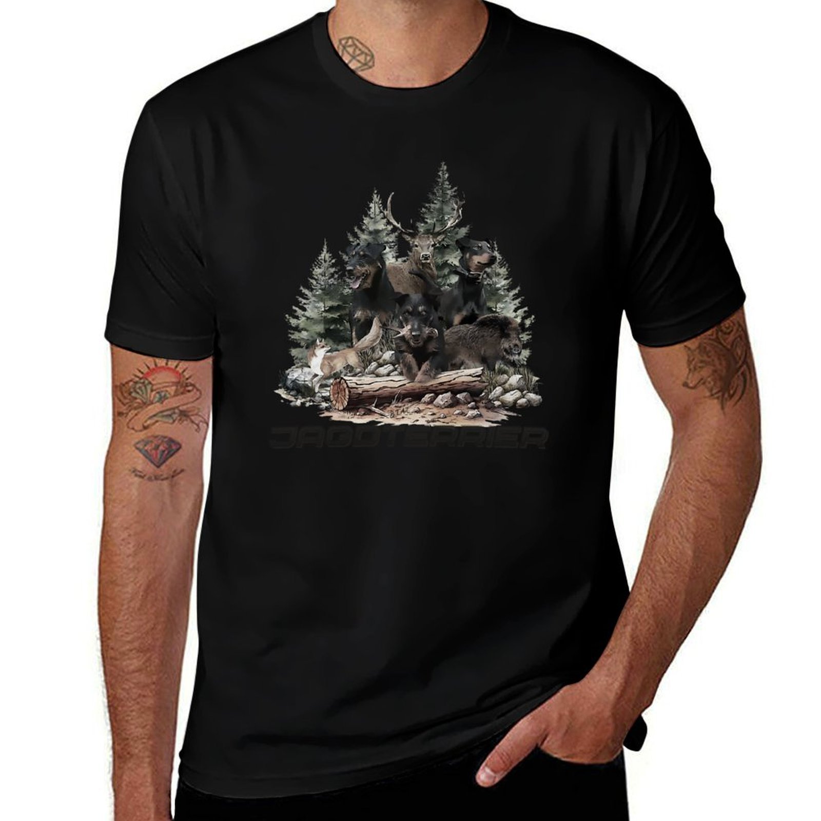 Wildman Hunting & Outdoor Linton'S Corner Silver Lakes - تي شيرت German Hunting Terrier هو
