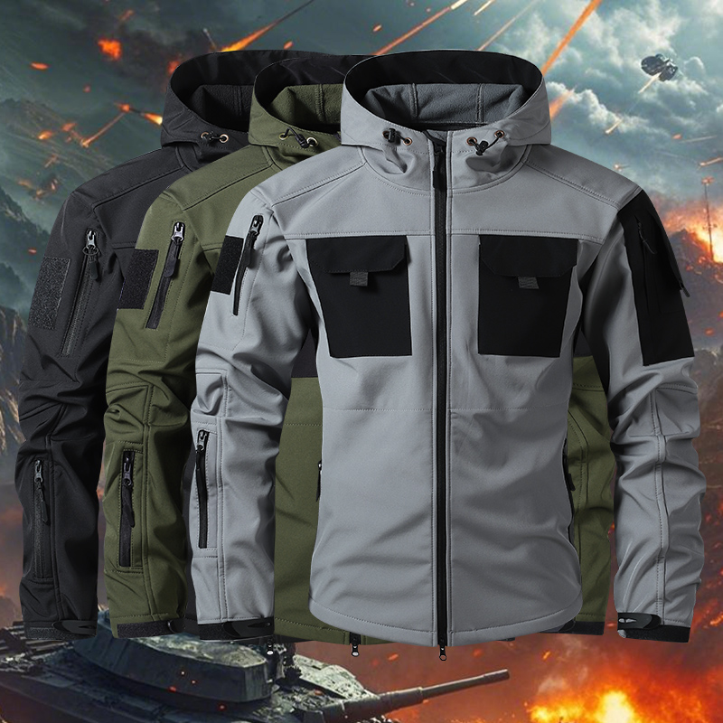 Safari Outdoor Hunting Jackets - رجل التكتيكية سوفتشيل الستر مقاوم للماء