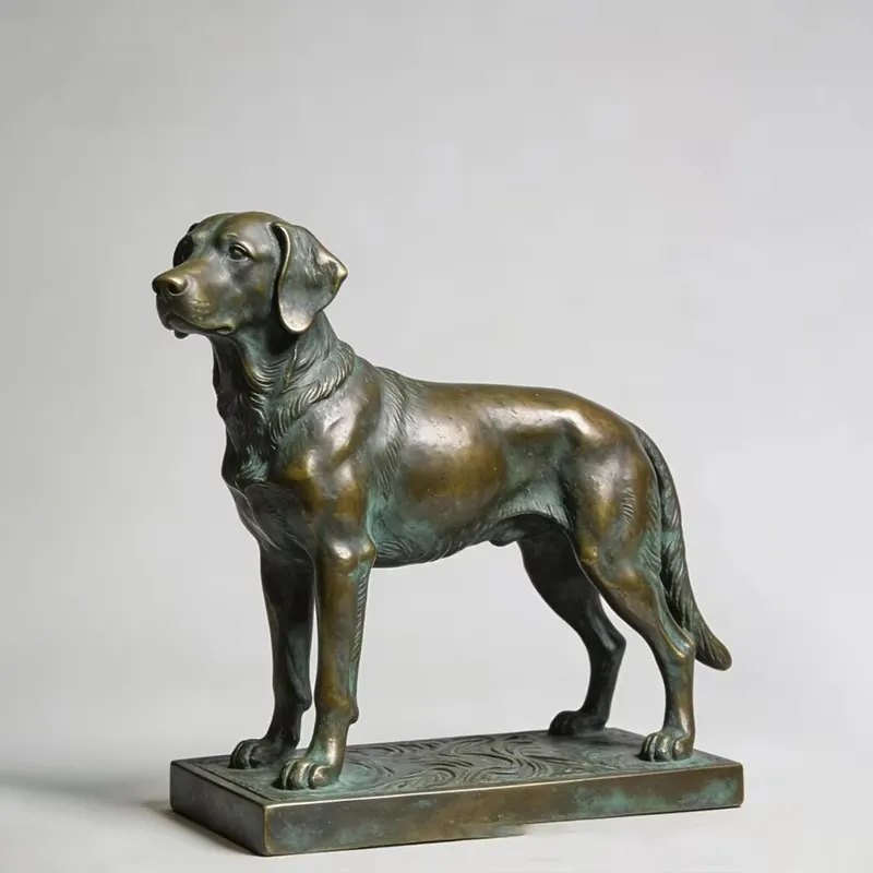 تمثال كلب صيد من البرونز المصب - مراجعة Outdoor Hunting Dog Statue وسعره