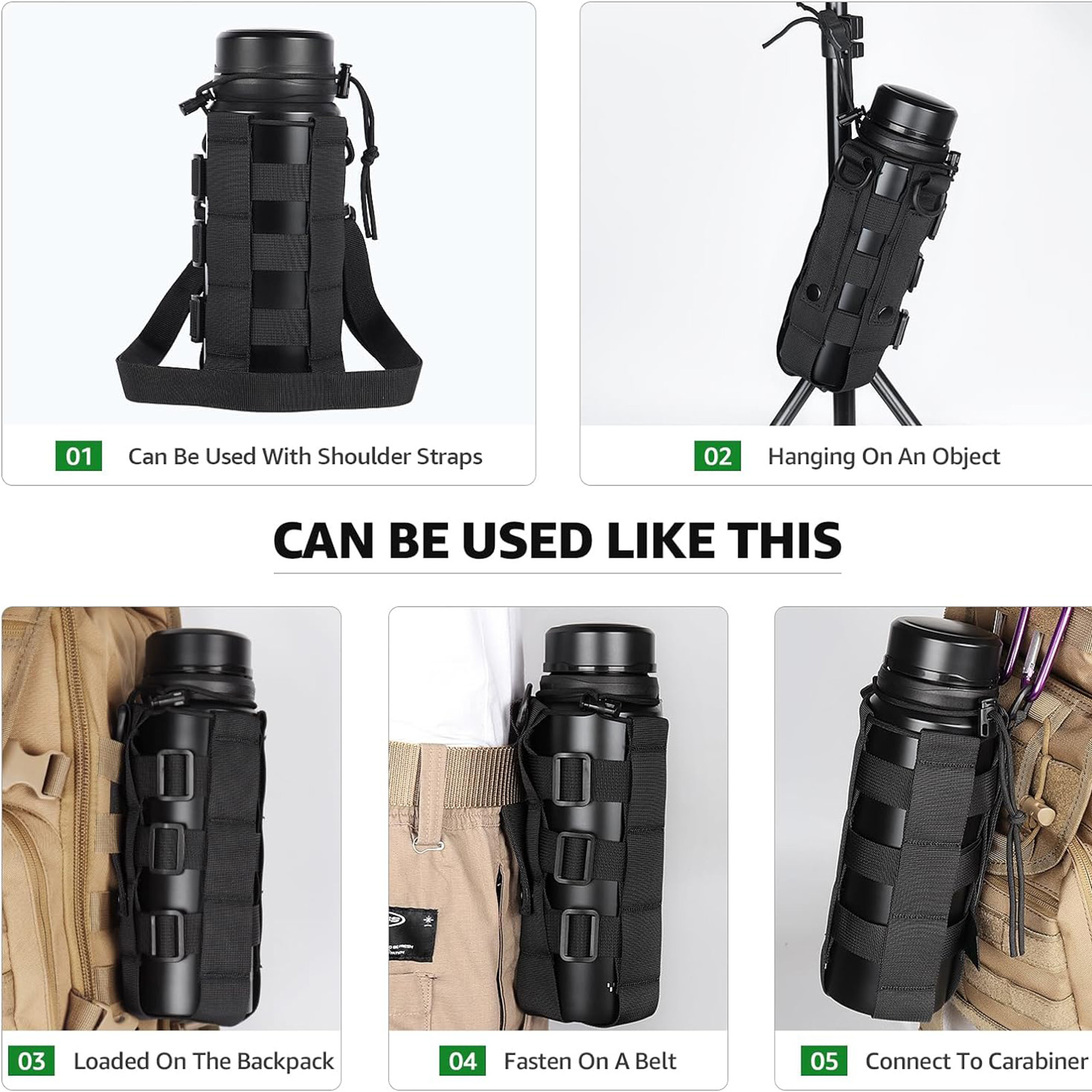 حقيبة حمل زجاجة ماء رخوة ، حام - مراجعة Outdoor Hunting Backpack وسعره
