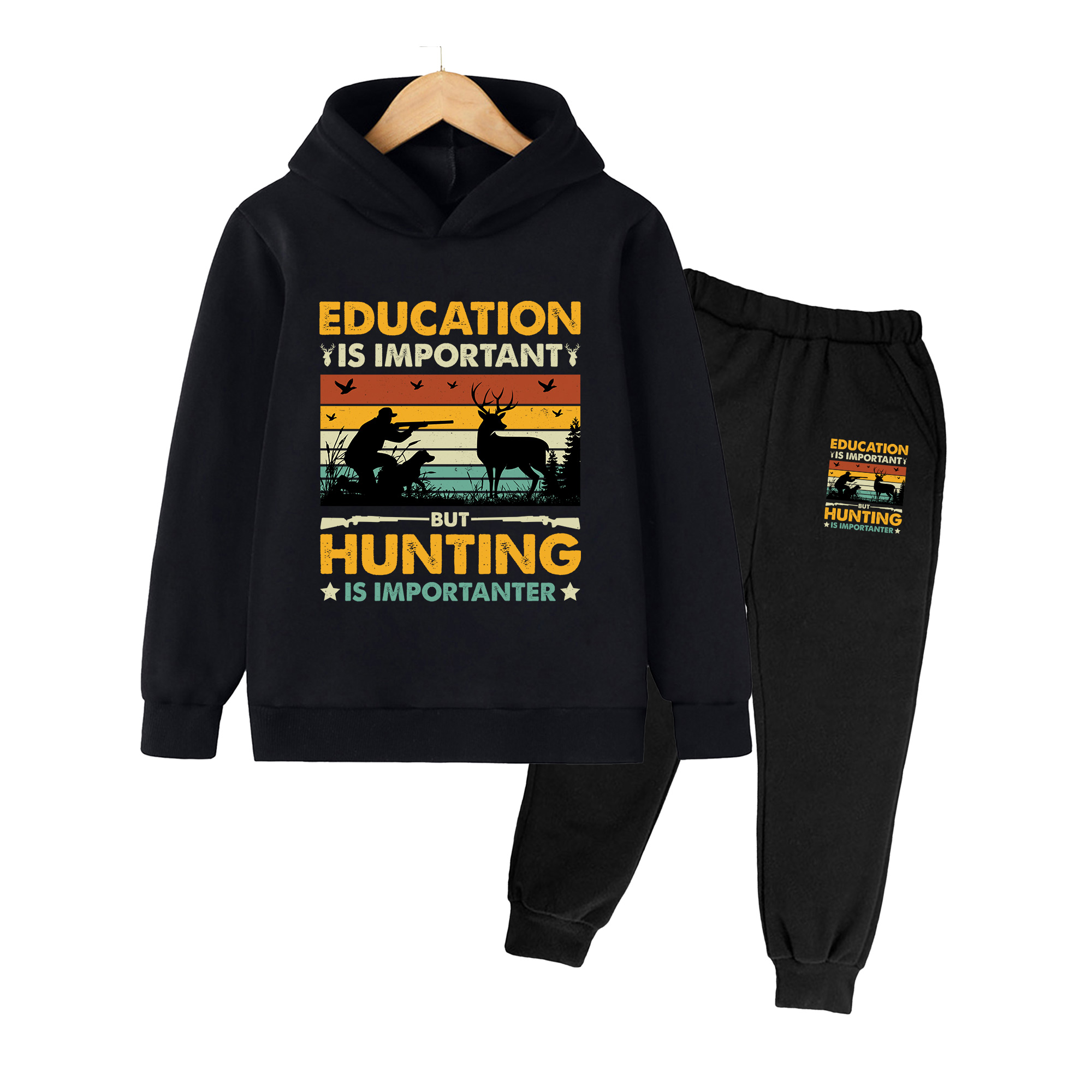 طقم هودي وبنطلون رياضي للأطفال - مراجعة Outdoor Hunting Hoodie وسعره