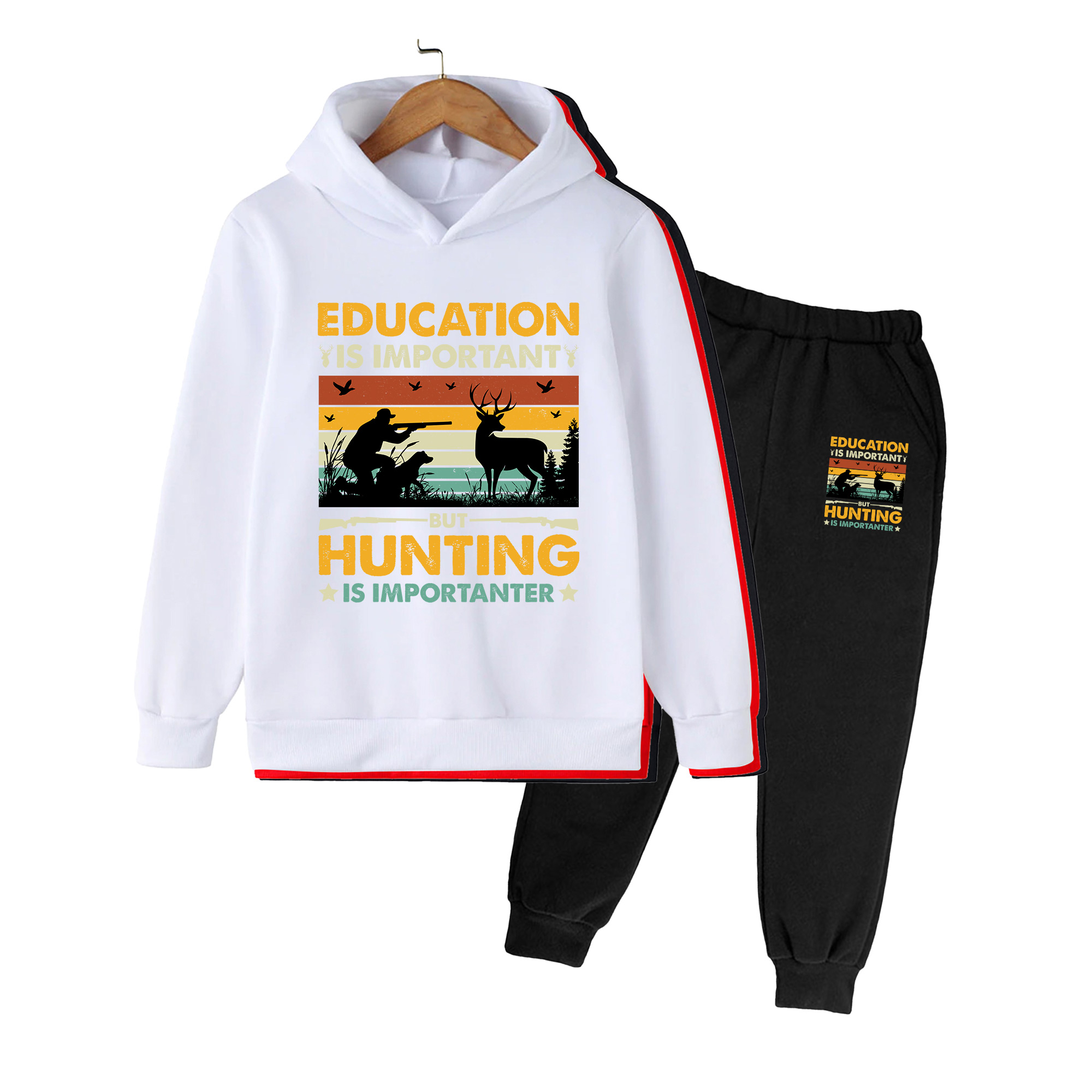 طقم هودي وبنطلون رياضي للأطفال - مراجعة Outdoor Hunting Hoodie وسعره