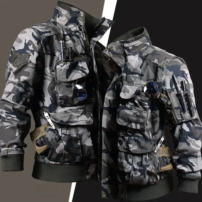 رجل التمويه مجموعة متعددة جيب  - مراجعة Safari Outdoor Hunting Jackets وسعره